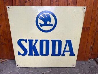 Škoda originální smaltovaná cedule - 1