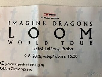 Imagine Dragons Loom Tour Praha 9.6. Golden circle