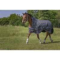 Nepromokavá deka Equitheme 0 g, 1200 D, antracitová, 135 cm - 1