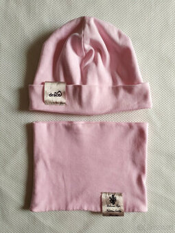 Dívčí bavlněná čepice s nákrčníkem, Dráče, vel. 52-54