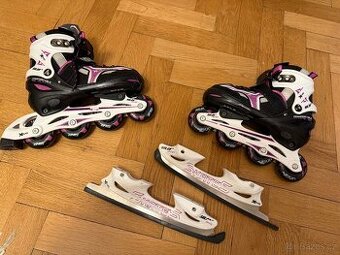 Dívčí rostoucí brusle 35-38