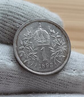 AG 1koruna RU 1893 bz František Josef I