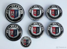 BMW znaky a pokličky celá sada Alpina