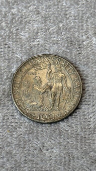 Stříbrná mince Československo – 100 Kčs 1948 (Univerzita Kar