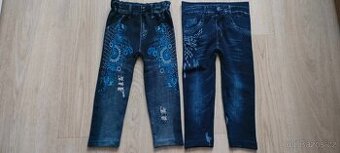 Zateplené džínové legíny velikost 3-4 roky