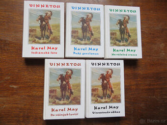 Dobrodružné,K.May VINNETOU 5 dílů,ilustr. Z.BURIAN