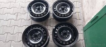 Prodám 4 x ocel.disk Škoda,VW 5,5 x 15 ET 40 rozteč 5 x 100