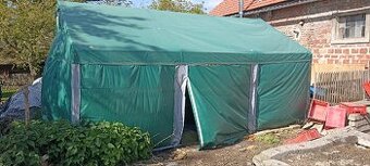 Skladový stan 4x6x2m, konstrukce zima
