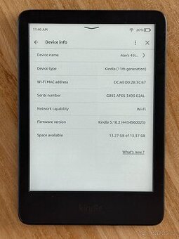 Čtečka Amazon Kindle 11. generace 16GB černá 2