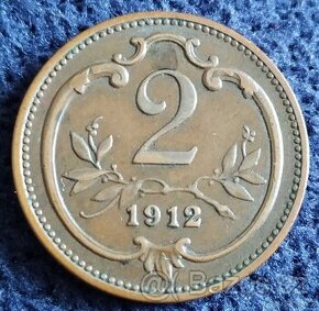 2 haléře 1912,1913,1914,1915 b.zn. F.J.I. R-U