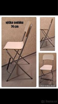 3 skládací barové židle