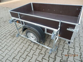 Kolébka na přívěsný vozík, kolečka o průměru 100 mm.