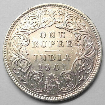 Stříbrná mince Indie královna Victoria I.
