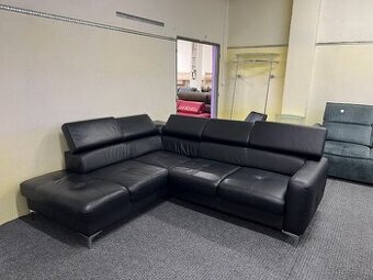 Rohová sedací souprava - kůže zánovní