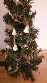 Retro vánoční umělý stromeček se zvonečky