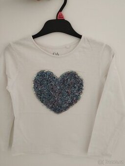 Dívčí trička s dlouhým rukávem č.128