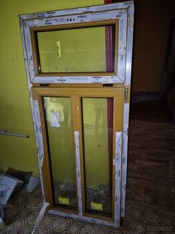 Prodám nová plastová okna  – imitace zlatého dubu