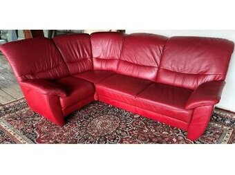 Luxusní rohová kožená sedací souprava, 2987