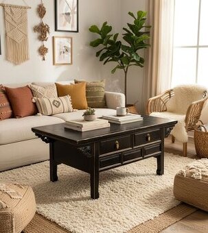 Retro čínský stolek - orientální antique