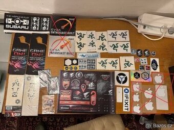 Originální samolepky - ASUS TUF, ASUS ROG, Razer