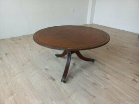 Luxusní kožený/dřevěný konferenční stolek