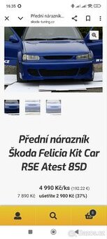 Přední nárazník a blatníky