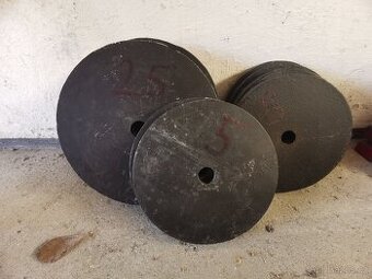 Prodám osy + 92kg závaží - 1