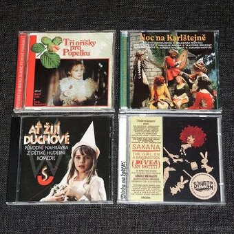 Set 4x CD hudba z legendárních českých filmů a pohádek NOVÉ