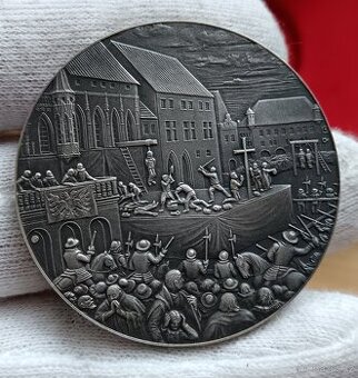 Stříbrná medaile poprava 27 Českých Pánů jen 200ks