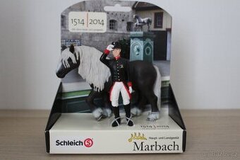 Marbacher Schwarzwaldský hřebec s ošetřovatelem Schleich