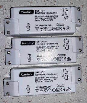 3 ks Napájecí transformátor pro halogeny 12V SET110-N Kanlux