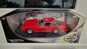 Hotwheels 1/18 Ferrari 250Gt Berlinetta Red Hot Nové
