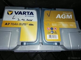 Autobaterie Varta A7 70Ah DYNAMIC AGM