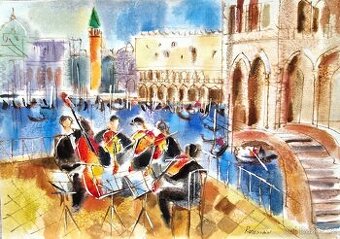 Michael Rosenwein - Letná sonáta (Akvarel) impresionizmus