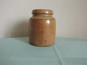 Starožitná kameninová nádoba-malý"sádlák"