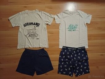 Pyžamko tričko a kraťasy vel. 146/152