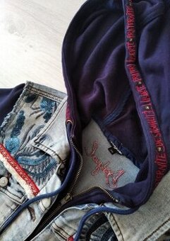 Džínová bunda DESIGUAL, vel. 38 (S - M), efekt 2v1