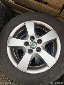 Alu kola 14” 5x100 Škoda a letní pneu 185/60/R14