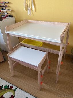 Ikea dětský zvětšovací stůl s lavicí Flisat - 1