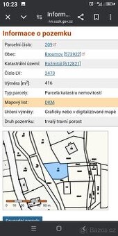 Pozemek k výstavbě rodinného domu