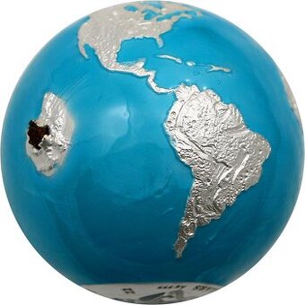 Stříbrná mince 3 Oz The Blue Marble - planeta Země v ohrožen