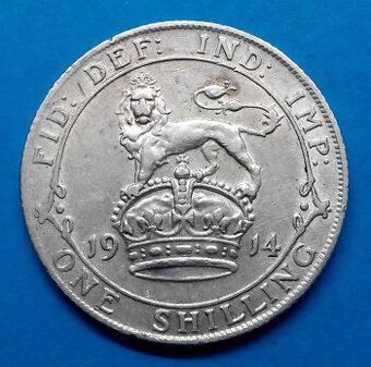 Stříbrná mince r. 1914 Jiří V.
