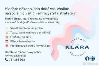 Reklamní asistent (marketing,sociální sítě)