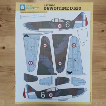 Vystřihovánka házedlo Dewoitine D.520 z ABC