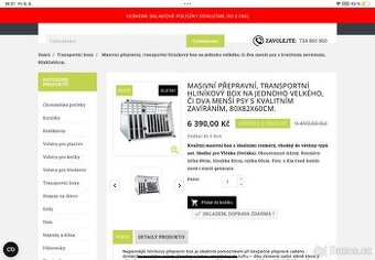 Transportní klec na psa do auta