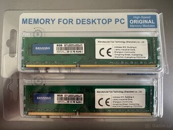 Zieminba DDR3 1600MhZ - 2x8gb