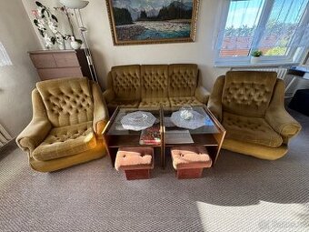 Sedací souprava gauč + 2 křesla ZA ODVOZ