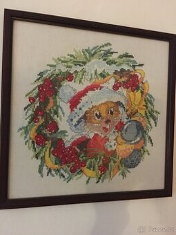 Obrázek vánoční zarámovaný