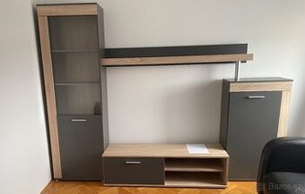 Obývací stěna BITTER grafit/dub sonoma