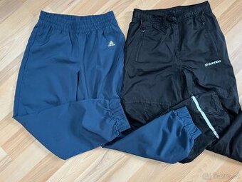 Sportovní kalhoty/šusťáky Adidas + zateplené Lotto/128